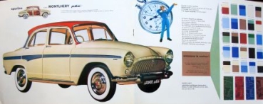Simca Aronde P 60 Modelprogram 1959 "Personnellement votres" Carbrochure (6895)